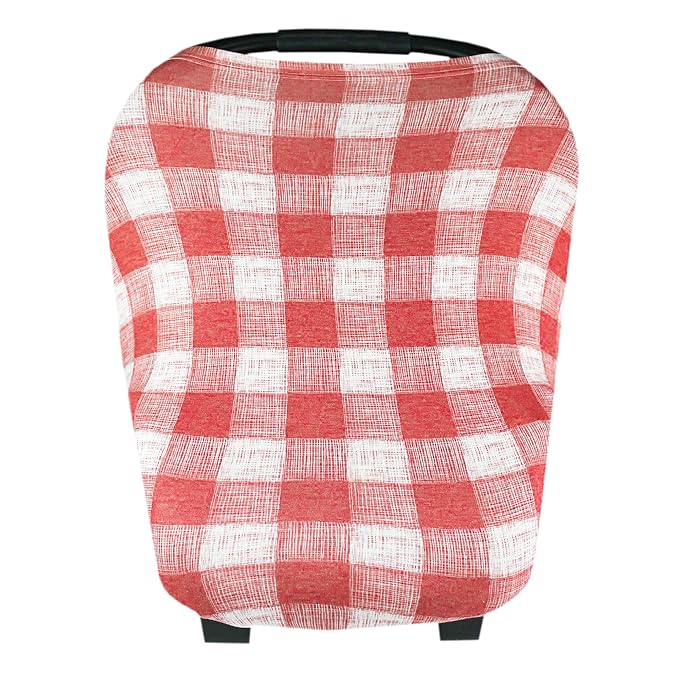 Baby Car Seat Cover Canopy and Nursing Cover Multi-Use Stretchy 5 in 1 Gift Ralphie by Copper Pearl