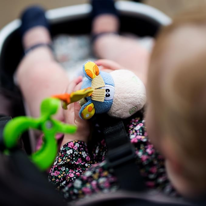 Playgro Dingly Dangly Clip Clop - Melodic Infant Rattle Toy for 0+ Months with Stroller Clip, Car Seat Charm, & Crib Hanger - Engaging Developmental Fun for Newborns - Hanging Toys for Babies