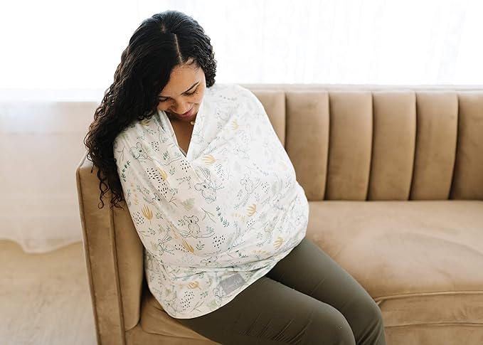 Baby Car Seat Cover Canopy and Nursing Cover Multi-Use Stretchy 5 in 1 Gift Aussie by Copper Pearl