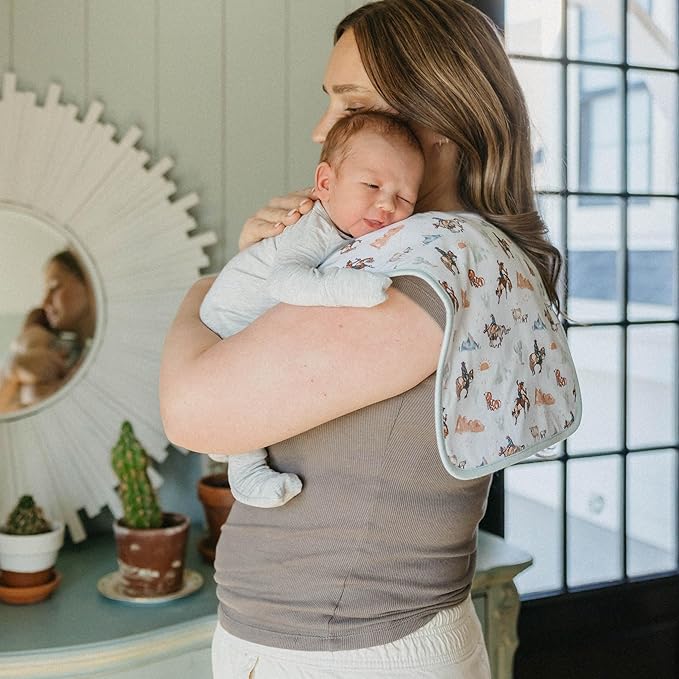 Copper Pearl Baby Burp Cloth Large 21''x10'' Size Premium Absorbent Triple Layer 3-Pack Gift Set Boone