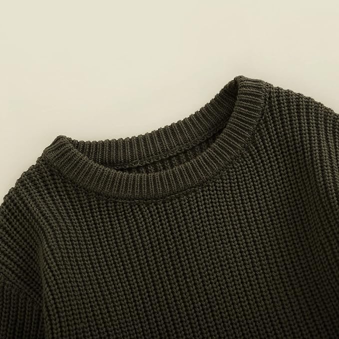 FYBITBO Baby Girl Boy Sweater Knit Oversized Pullover Sweatshirt Romper Onesie Warm Fall Winter Clothes Outfit Newborn