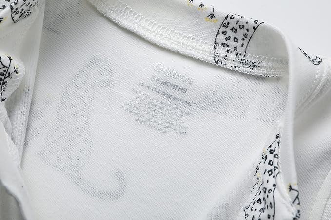 Owlivia Baby Boy Romper, Unisex Short-sleeve Summer Outfit, 100% Organic Cotton Girl One-Piece Jumpsuit