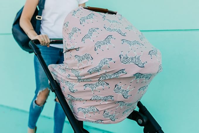 Zella Multi-Use Cover: Car Seat, Nursing, Stroller - Stretchy Fabric, All-Season, Stylish Designs, Easy Access