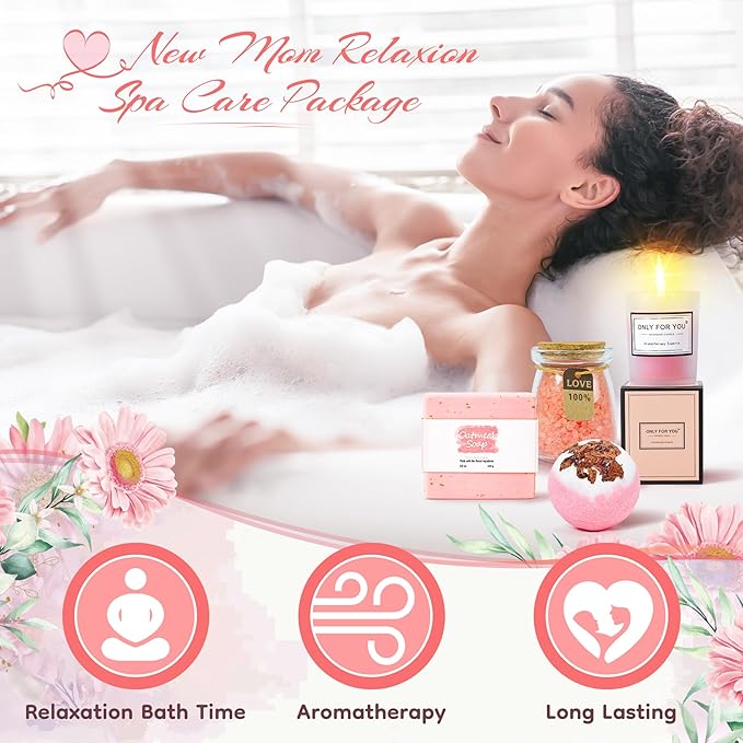 New Mom Gifts & Baby Girl Gift Set for Newborn,12PCS Baby Shower Gifts, Newborn Baby Girl Gifts,Pregnancy Gifts for Expecting Mom,New Mom Care Package After Baby, Pregnancy Gifts for Women and Baby