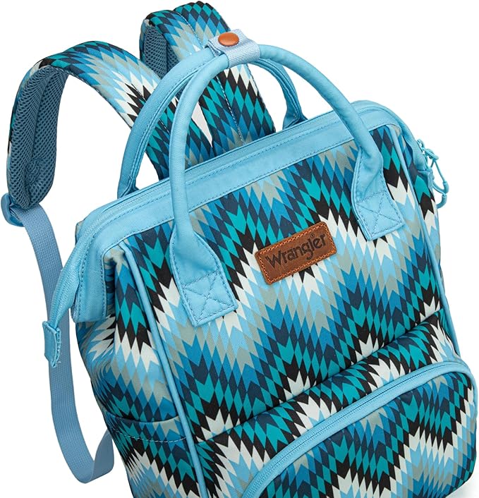 Montana West Wrangler Aztec Callie Diaper Bag Backpack with Stroller Straps Multifunction Baby Travel Bag WG2211-9110JN