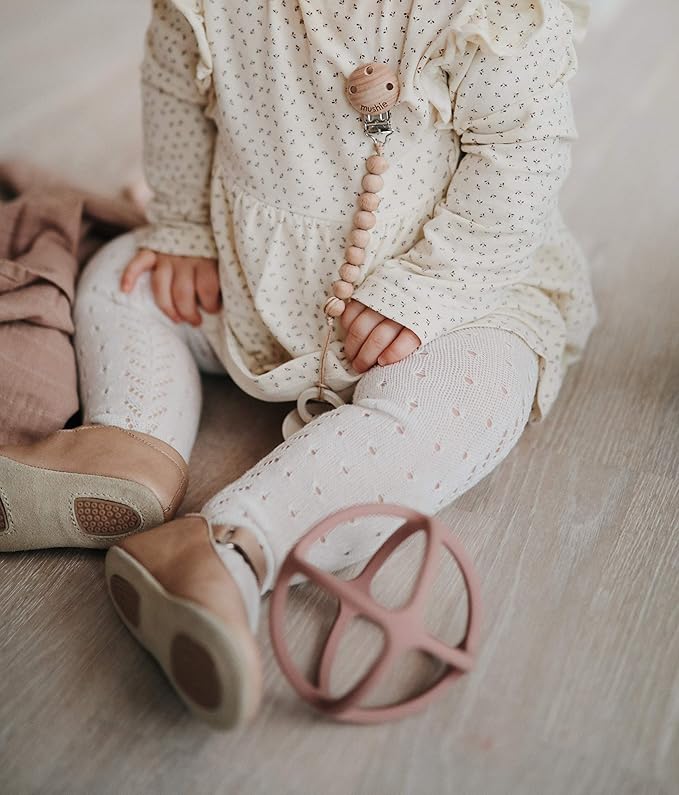 mushie Silicone Baby Teether Ball Toy (Woodchuck)