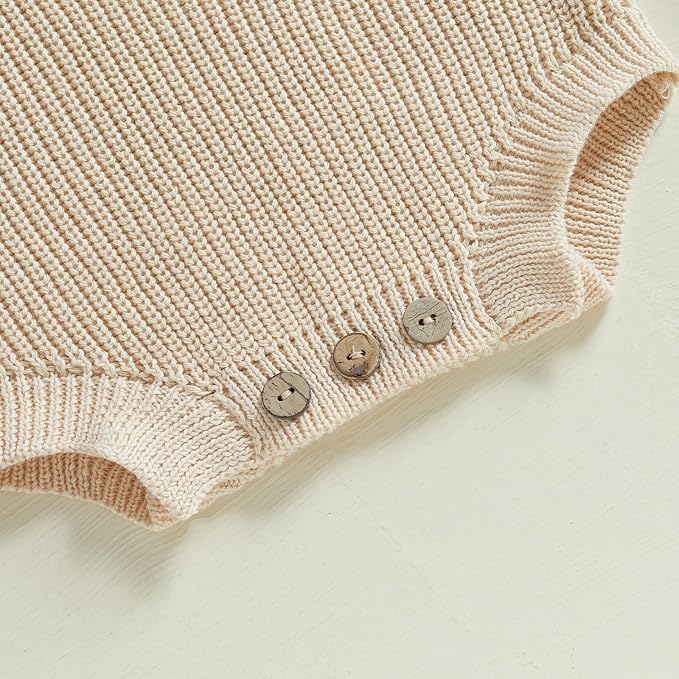 FYBITBO Baby Girl Boy Sweater Knit Oversized Pullover Sweatshirt Romper Onesie Warm Fall Winter Clothes Outfit Newborn