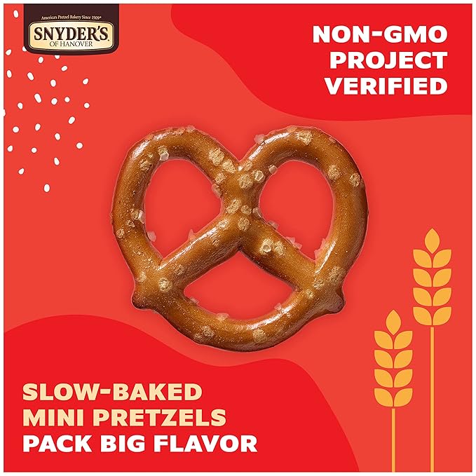 Snyder's of Hanover, 100 Calorie Mini Pretzels, Individual Packs, 10 Ct (pack of 2)