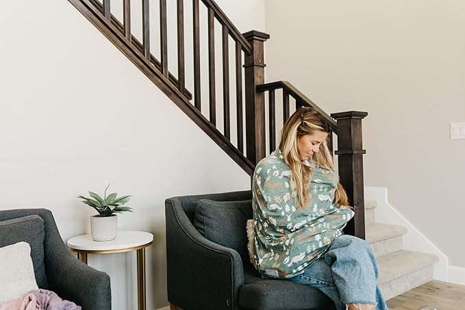 Copper Pearl Multi-Use Cover: Car Seat Covers, Nursing Cover, and Stroller Cover for Sun - Stretchy Fabric, All-Season Use, Stylish Designs, Easy Access for Moms - Atwood