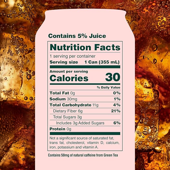 OLIPOP Prebiotic Soda Pop, Vintage Cola, Pantry Pack Packed with Prebiotics, Fiber, and Botanicals, Gluten Free, Vegan, GMO Free, 12oz (12-Cans)