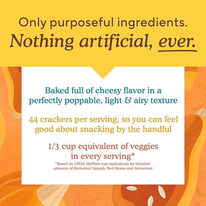 Simple Mills Pop Mmms Cheddar Baked Snack Crackers, Gluten Free, 4 Ounce (Pack of 1)