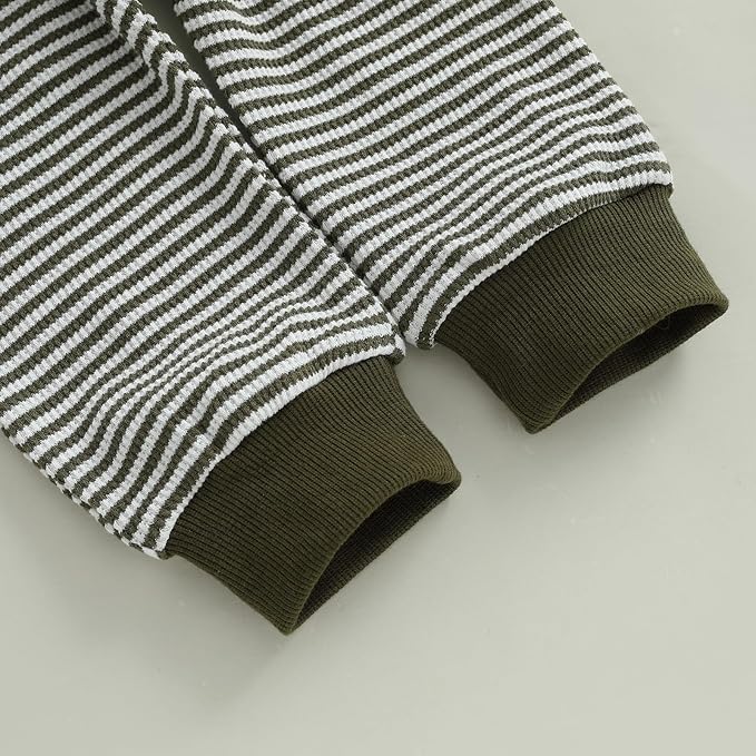 CIYCUIT Toddler Baby Boy Outfits Striped Sweatshirt Pants Clothes Set