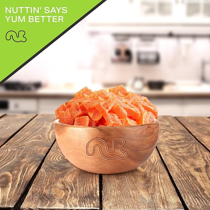 NUT CRAVINGS - Sun Dried Papaya Chunks, Lightly Sweetened (80oz, 5 LB) Bulk Dry Fruits Packed Fresh in Resealable Bag - Sweet Healthy Snack, Naturally Grown, Vegan, Kosher