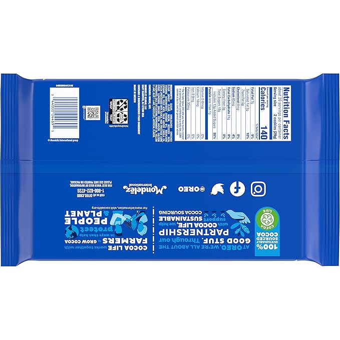 OREO Mint Creme Chocolate Sandwich Cookies, Family Size, 12 - 20 oz Packs