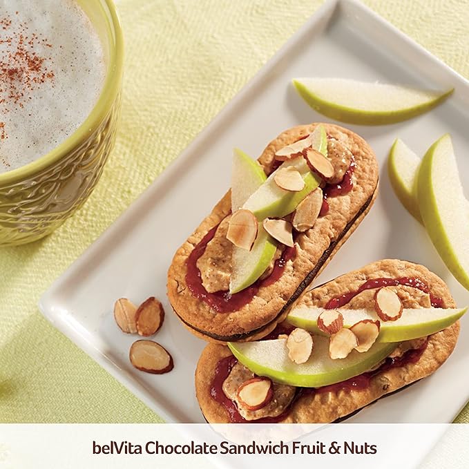 belVita Breakfast Sandwich Dark Chocolate Creme Breakfast Biscuits, 64 Total Packs, 8 Boxes (2 Sandwiches Per Pack)