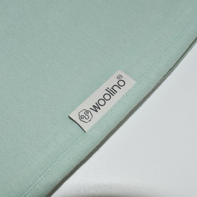 Woolino 4 Season Sleep Sack - Ultimate Merino Wool Sleeping Bag - Two-Way Zipper Adjustable Universal Size Sleep Sack for Baby (2-24 Months) - Aloe