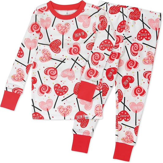 HonestBaby unisex-baby Celebration 2-piece Pajamas Sleepwear Pjs 100% Organic Cotton for Baby, Toddler, Kids