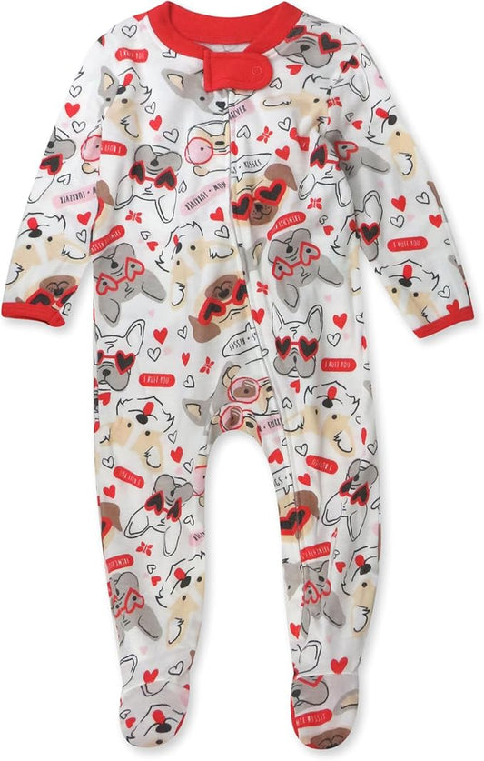 HonestBaby Baby Celebration Sleep & Play Footed One-Piece Pajama Sleeper 100% Organic Cotton