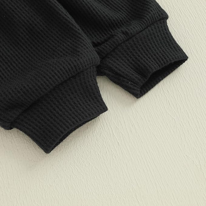 Kupretty Baby Boy Clothes 3 6 12 18 Months Fall Winter Outfit Mama's Boy Embroidery Waffle Long Sleeve Romper Pants Set