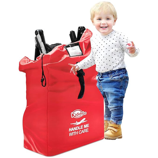 Travel Stroller Bag for Airplane, Red, 47" H x 24" W x 15" D, Fits Most Large, Single, Double, Jogging Strollers,Waterproof, Heavy-Duty Protection, Easy-to-Carry Design