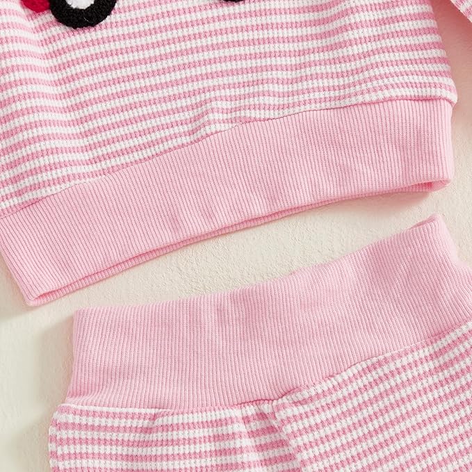 CIYCUIT Toddler Baby Boy Outfits Striped Sweatshirt Pants Clothes Set