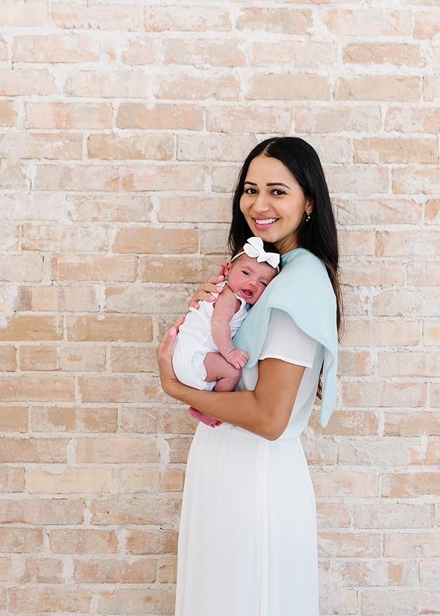 Copper Pearl Premium Baby Burp Cloths - 3-Pack Large Cotton Burp Cloths, Extra Soft Spit Up Rags with 3 Absorbent Layers, Perfect for Baby Boy and Baby Girl Gifts (21" x 10" Size, Stone Set)