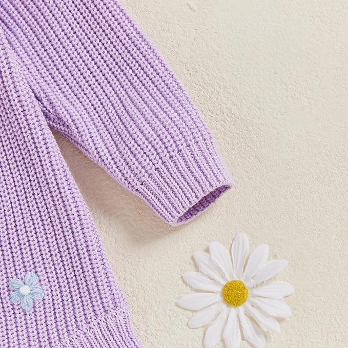 FYBITBO Baby Girl Boy Sweater Knit Oversized Pullover Sweatshirt Romper Onesie Warm Fall Winter Clothes Outfit Newborn