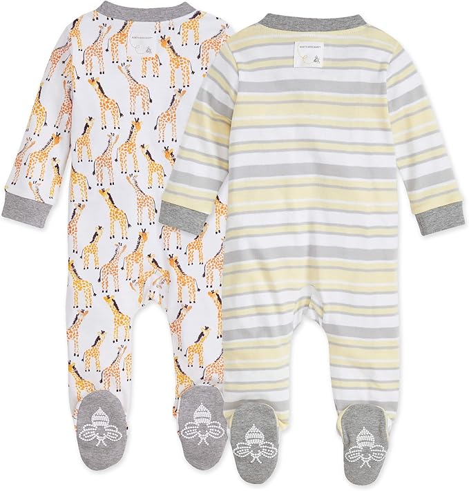 Burt’s Bees Baby Boys' One-Piece Sleep and Play 100% Organic Cotton PJs