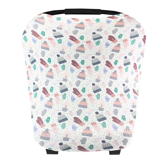 Copper Pearl Multi-Use Cover: Car Seat Covers, Nursing Cover, and Stroller Cover for Sun - Stretchy Fabric, All-Season Use, Stylish Designs, Easy Access for Moms - Winter