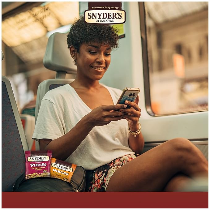 Snyder's of Hanover Pretzel Pieces, Variety Pack of Pretzels Individual Packs, 2.25 Oz, 18 Ct (Pack of 18)