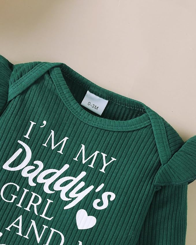 SUNNY PIGGY Newborn Baby Girl Clothes Infant Outfits Romper Floral Fall Outfit Bell Bottoms Pant Sets Hat Headband Flowerpant