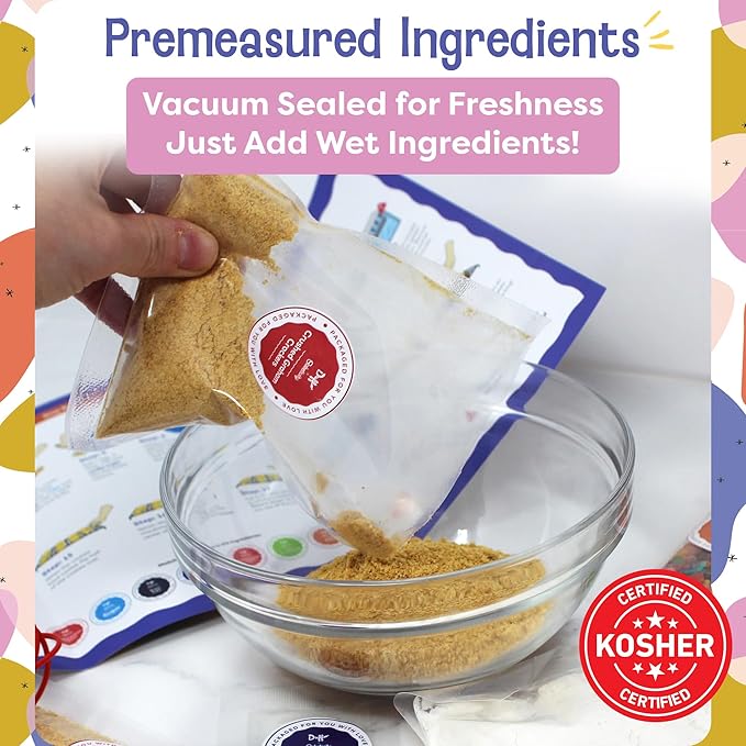 Baketivity x Duff Goldman S’mores Sandwich Cookies Kit Kids Baking Set Cooking Kits for Kids with Premeasured Ingredients, Decorating Supplies, STEM Activities - Baking Sets for Girls, Boys Ages 6-12