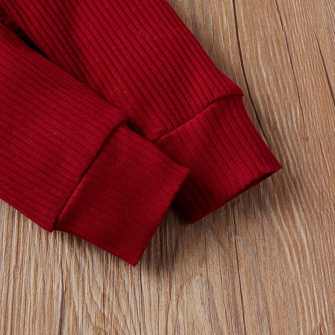 CIYCUIT Newborn Baby Boy Clothes Ribbed Knit Long Sleeve Bodysuit Pants 2-Piece Fall Winter Outfits