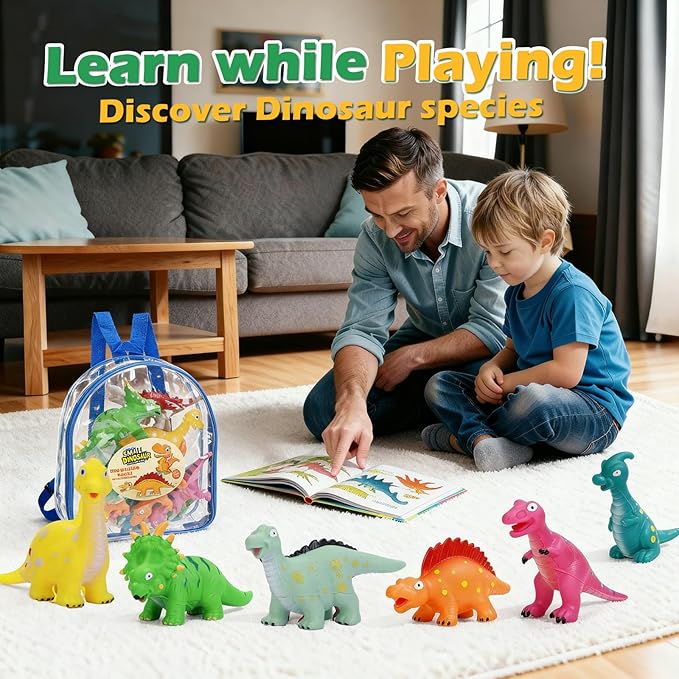 Dinosaur Bath Toys Mold Free: No Hole Bathtub Toys for Baby Toddler Kids
