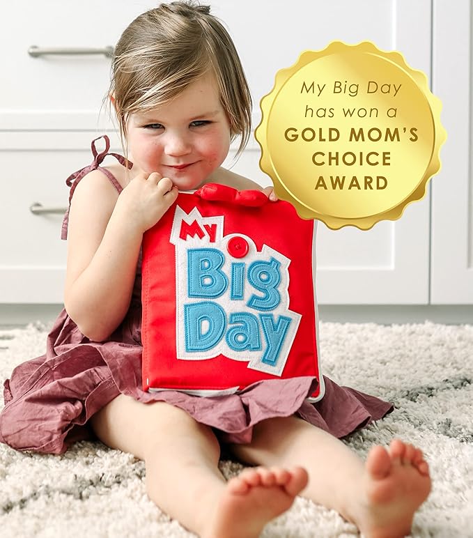 Curious Columbus Quiet Book for Toddlers – Large Fabric Montessori Activity Book with 10 Pages for Learning and Quiet Play, Airplane and Road Trip Travel Toy