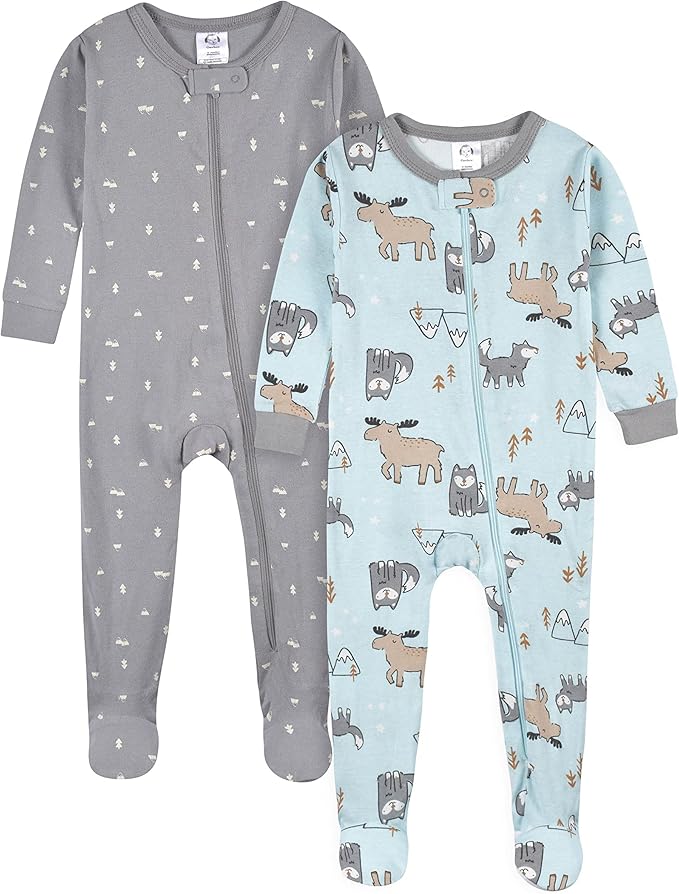 Gerber baby-boys Baby-boys 4-pack Footed Pajamas