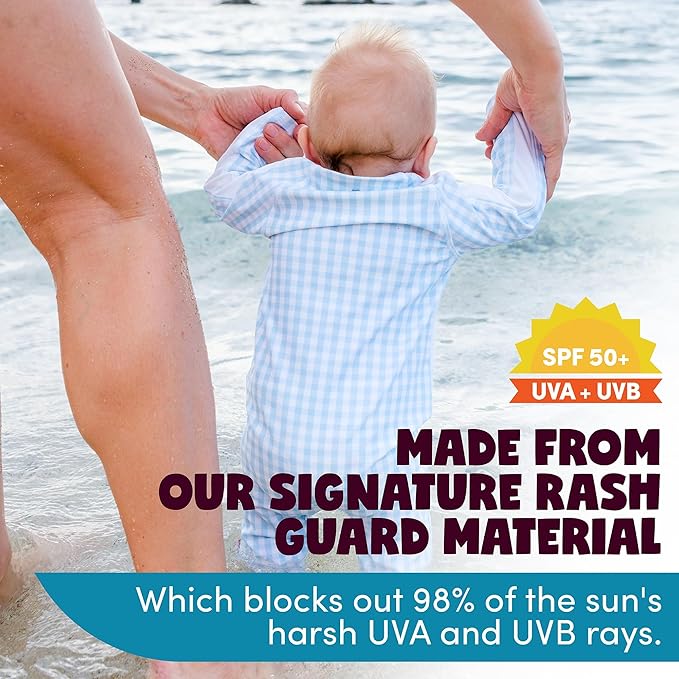 SwimZip Boys' Long-Sleeve UPF 50+ Swimsuit for Baby, Toddler, & Little Boys