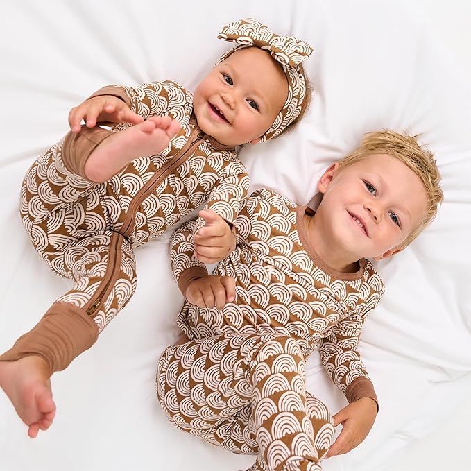 Little Sleepies Two-Piece Pajama Set for Boys & Girls, Soft Viscose from Bamboo Toddler Pajamas for Kids, Family Matching PJs
