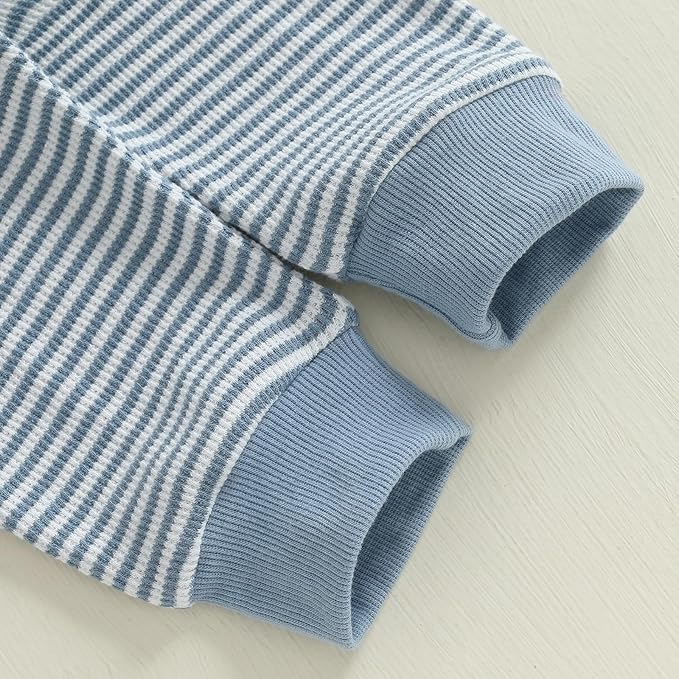 CIYCUIT Toddler Baby Boy Outfits Striped Sweatshirt Pants Clothes Set