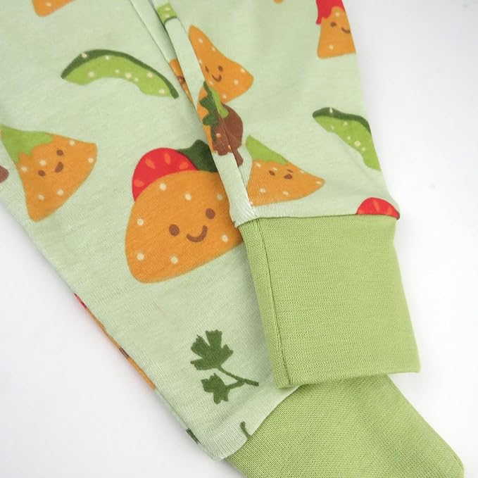 HonestBaby 4 Piece Pajamas Sleepwear Pjs 100% Organic Cotton for Infant Baby and Toddler Boys, Girls, Unisex