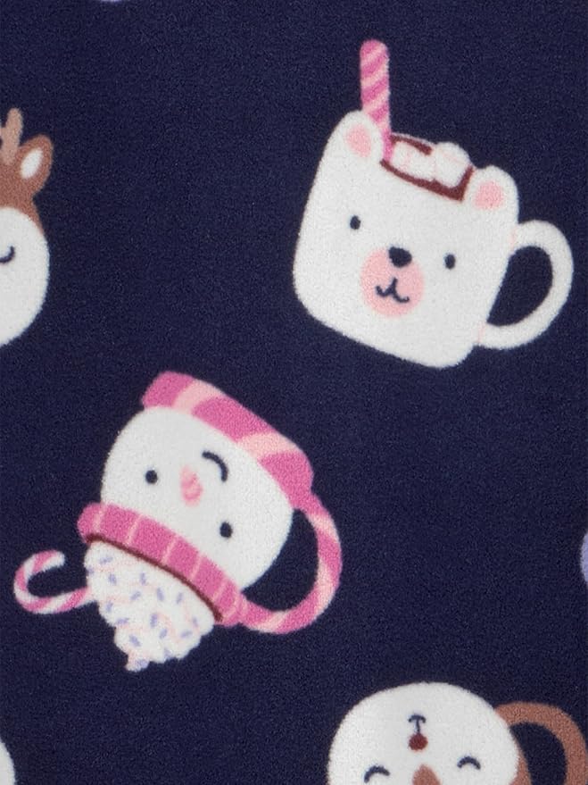Simple Joys by Carter's girls Loose-Fit Flame Resistant Fleece Footed Pajamas