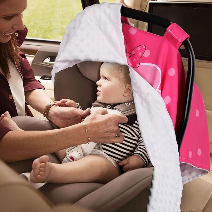 Metplus 2 in 1 Writing Style Baby Car Seat Cover, Car Seat Canopy for Babies, Mom Multiuse Nursing Cover, Minky Baby Carrier Covers, Newborn Boy Girl, Peekaboo Opening