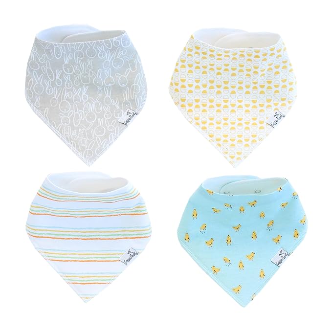 Copper Pearl Baby Bandana Drool Bibs for Drooling and Teething 4 Pack Gift Set Peter, Soft Set of Cloth Bandana Bibs for Any Baby Girl or Boy, Cute Registry Ideas for Baby Shower Gifts