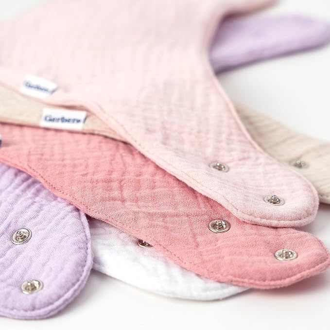 Gerber Unisex Baby Muslin Bandana Bibs