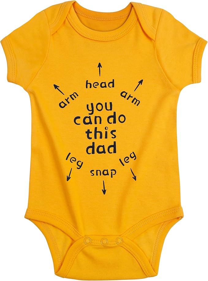 Cnins Funny Baby Bodysuit & Daddy Matching Cotton Outfit for Wild One 1st Birthday, Unisex Newborn Infant Clothes 0-24M