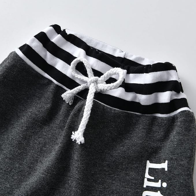 KuKitty Newborn Infant Baby Boy Clothes Long Sleeve Romper + Pants + Hat 3PCS Outfits Set