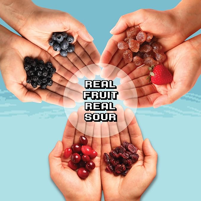 Final Boss Sour Candy Variety Pack, Natural Fruit Chews with Dried Fruit, Cane Sugar & Sunflower Oil, All Sour Levels, Low Calorie Healthy Snack for Kids, Teens, Adults, Lunch Boxes & On The Go, 18 Pack