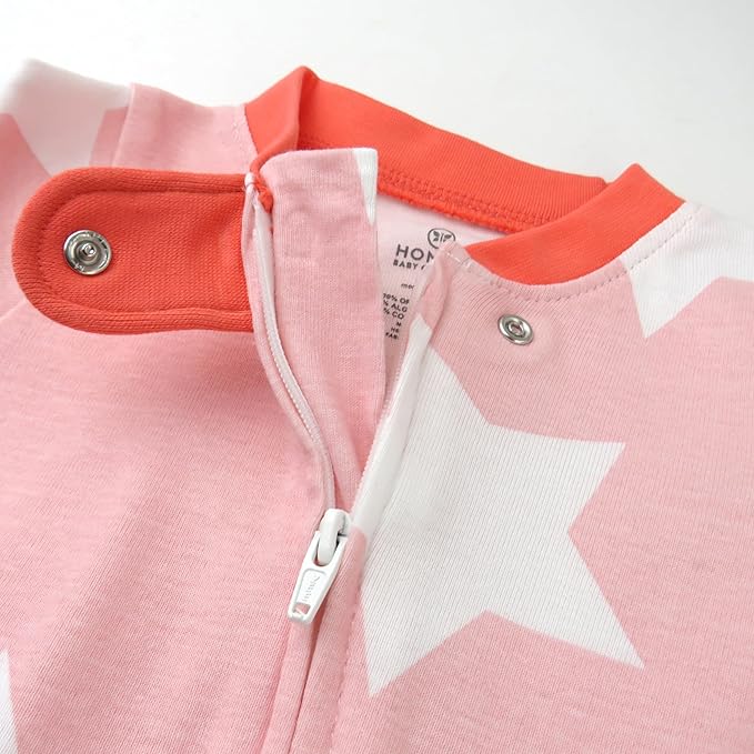 HonestBaby Baby Celebration Sleep & Play Footed One-Piece Pajama Sleeper 100% Organic Cotton