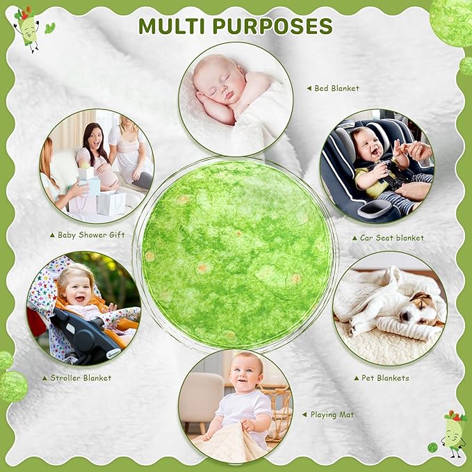 Spinacia Blanket Baby, Newborn Toddler, 285 GSM Soft Flannel Wearable Wrap Blanket Funny Gifts for Baby Shower Boy Girl 0-3 6 9 Months