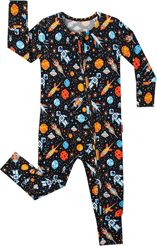Footless Pajamas Baby Boy Girls, Viscose from Bamboo Baby Pajamas, Two Way Zipper Sleepers, Newborn Pjs
